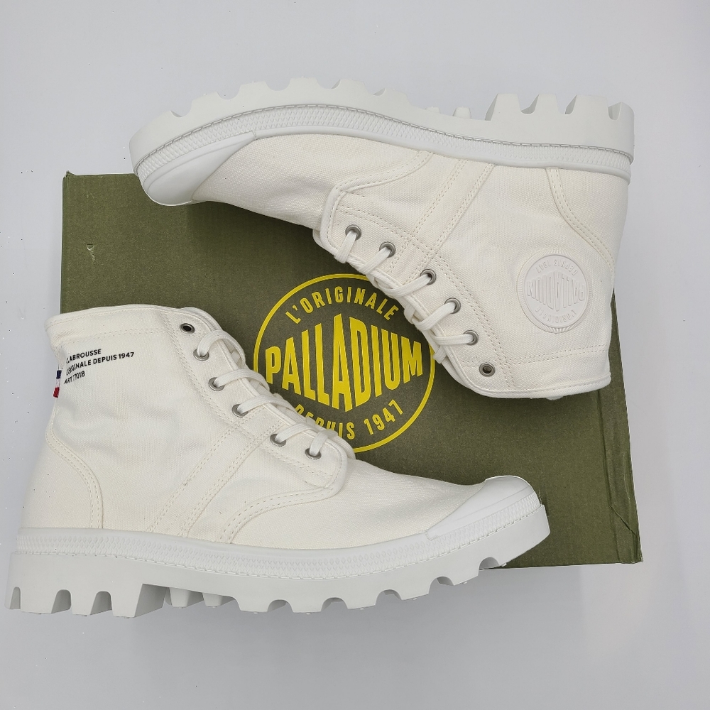 PALLADIUM Pallabrousse Lgn Star White Boot Man 10 Woman 11.5 Unisex 77018-116-M